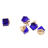 Max 5PCS/Lot Crystal Square Bead Pendant Necklace For Women Jewelry  Dark Blue