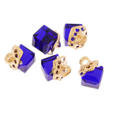 Max 5PCS/Lot Crystal Square Bead Pendant Necklace For Women Jewelry  Dark Blue