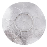 Max Circular Alloy Lotus leaf Pattern Coasters Tea Cup Accessories Silver White