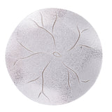 Max Circular Alloy Lotus leaf Pattern Coasters Tea Cup Accessories Silver White