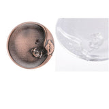 Max Circular Alloy Cow Design Pattern Coasters Tea Cup Accessories Silver White