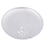 Max Circular Alloy Cow Design Pattern Coasters Tea Cup Accessories Silver White
