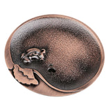 Max Circular Alloy Cow Design Pattern Coasters Tea Cup Accessories Bronze