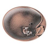 Max Circular Alloy Cow Design Pattern Coasters Tea Cup Accessories Bronze