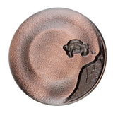 Max Circular Alloy Cow Design Pattern Coasters Tea Cup Accessories Bronze