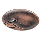 Max Circular Alloy Cow Design Pattern Coasters Tea Cup Accessories Bronze
