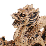 Max Chinese Dragon Figurine Statue Home Decoration Bronze Color 15 x 3.5 x 9 cm