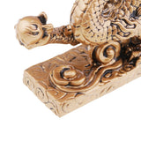 Max Chinese Dragon Figurine Statue Home Decoration Bronze Color 15 x 3.5 x 9 cm