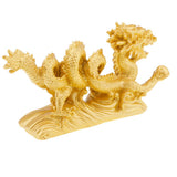 Max Chinese Dragon Fengshui Figurine Statue Ornaments Home Decor Crafts Gold
