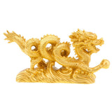 Max Chinese Dragon Fengshui Figurine Statue Ornaments Home Decor Crafts Gold