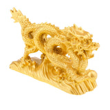 Max Chinese Dragon Fengshui Figurine Statue Ornaments Home Decor Crafts Gold
