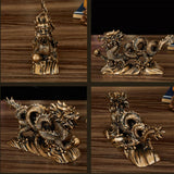 Max Chinese Dragon Fengshui Figurine Statue Ornaments Home Decor Crafts Copper