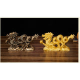Max Chinese Dragon Fengshui Figurine Statue Ornaments Home Decor Crafts Copper