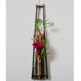 Max Japanese Style Black Bamboo Wall Vase Creative Home Decor Entrance Ornament
