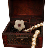 Max Chinese Retro Vintage Wood Mini Woman Jewelry Box Necklace Storage Box Case