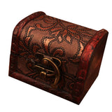 Max Chinese Retro Vintage Wood Mini Woman Jewelry Box Necklace Storage Box Case