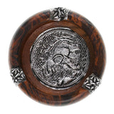 Maxbell Leopard Print Creative Solid Wooden Ashtrays Round Thailand Style Ashtrays