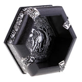 Maxbell Original Exquisite Elephants Pattern Floral Ashtrays Wood Crafts 11x11x4cm