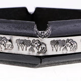 Maxbell Original Exquisite Elephants Style Floral Ashtrays Wood Crafts 13x13x4.3cm