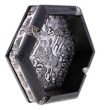 Maxbell Original Exquisite Elephants Style Floral Ashtrays Wood Crafts 13x13x4.3cm
