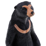 Max Wildlife Animals Action Model Toy for Chidren Gift Sitting Asian Black Bear