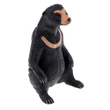 Max Wildlife Animals Action Model Toy for Chidren Gift Sitting Asian Black Bear