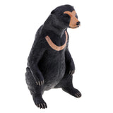 Max Wildlife Animals Action Model Toy for Chidren Gift Sitting Asian Black Bear
