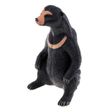 Max Wildlife Animals Action Model Toy for Chidren Gift Sitting Asian Black Bear