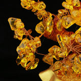 Maxbell Natural Yellow Crystal Money Tree Bring Wealth Lucky Tree Pachira Home Decor