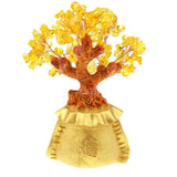 Maxbell Natural Yellow Crystal Money Tree Bring Wealth Lucky Tree Pachira Home Decor