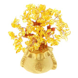 Maxbell Natural Yellow Crystal Money Tree Bring Wealth Lucky Tree Pachira Home Decor