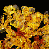 Maxbell Natural Yellow Crystal Money Tree Bring Wealth Lucky Tree Pachira Home Decor