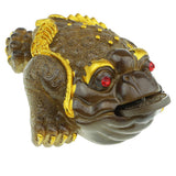 Max Resin Discoloration Three Feet Chinese Toad Cute Pet Tea Tray Turn Gold