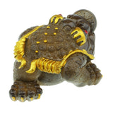Max Resin Discoloration Three Feet Chinese Toad Cute Pet Tea Tray Turn Gold