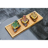 Max Resin Discoloration Three Feet Chinese Toad Cute Pet Tea Tray Turn Gold