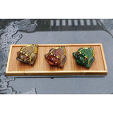 Max Resin Discoloration Three Feet Chinese Toad Cute Pet Tea Tray Turn Red
