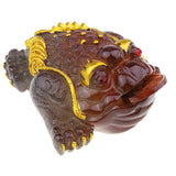 Max Resin Discoloration Three Feet Chinese Toad Cute Pet Tea Tray Turn Red