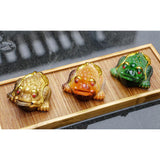 Max Resin Discoloration Three Feet Chinese Toad Cute Pet Tea Tray Turn Red