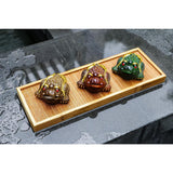 Max Resin Discoloration Three Feet Chinese Toad Cute Pet Tea Tray Turn Red