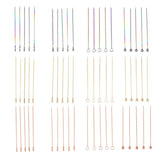 Max 5Pcs/set Stainless steel Cocktail Picks Cocktail Fruit Sticks Bar Tools Bead-Multicolor