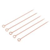 Max 5Pcs/set Stainless steel Cocktail Picks Cocktail Fruit Sticks Bar Tools Circle-Rose Gold