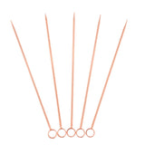 Max 5Pcs/set Stainless steel Cocktail Picks Cocktail Fruit Sticks Bar Tools Circle-Rose Gold