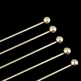Max 5Pcs/set Stainless steel Cocktail Picks Cocktail Fruit Sticks Bar Tools Bead -Gold