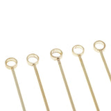 Max 5Pcs/set Stainless steel Cocktail Picks Cocktail Fruit Sticks Bar Tools Circle -Gold