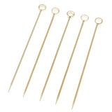 Max 5Pcs/set Stainless steel Cocktail Picks Cocktail Fruit Sticks Bar Tools Circle -Gold