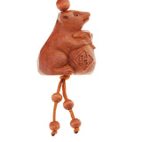 Max Chinese Solid Mahogany Carving Car/Bag/Purse Key Ring Pendant Keychain 2