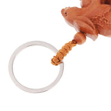 Max Chinese Solid Mahogany Carving Car/Bag/Purse Key Ring Pendant Keychain 3