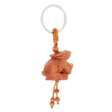 Max Chinese Solid Mahogany Carving Car/Bag/Purse Key Ring Pendant Keychain 3