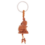 Max Chinese Solid Mahogany Carving Car/Bag/Purse Key Ring Pendant Keychain 5