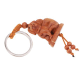 Max Chinese Solid Mahogany Carving Car/Bag/Purse Key Ring Pendant Keychain 5